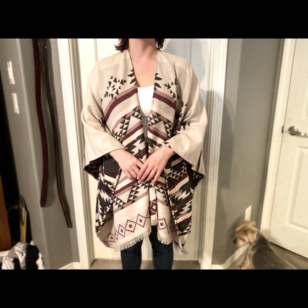 Aztec inspired poncho